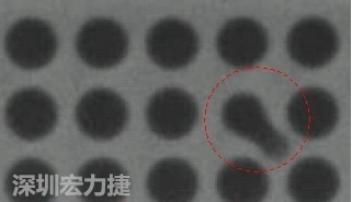 BGA空焊，导通孔(via)连接焊垫