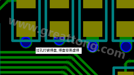 PCB设计案例分析：过孔破焊盘，造成SMT虚焊
