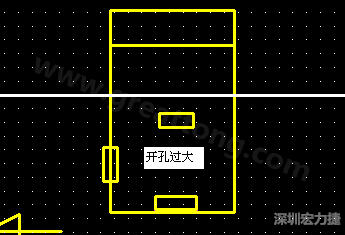 PCB设计时后焊元件焊盘开孔过大容易使焊锡流进插座造成短路。