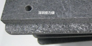 可加工性的合成石，可以用CNC洗出想要的形状与机构，可以媲美铝合金