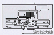 图2：升压电路的PCB设计示例。