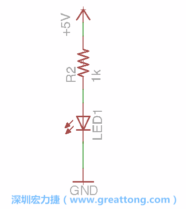 如图所示放置一个开关（switch）、10K电阻器（10k resistor）和0.1μF的电容（0.1μF capacitor），并把开关的一端连到接地端上。