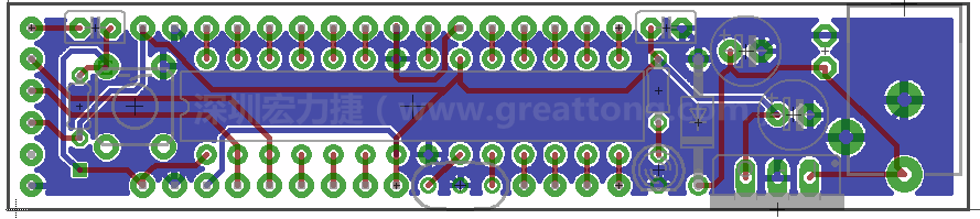 以上就是布线的所有步骤了。接下来就只剩下丝?。╯ilk-screen）、建立Gerber档跟drill档和送去印刷电路板厂制作的步骤。