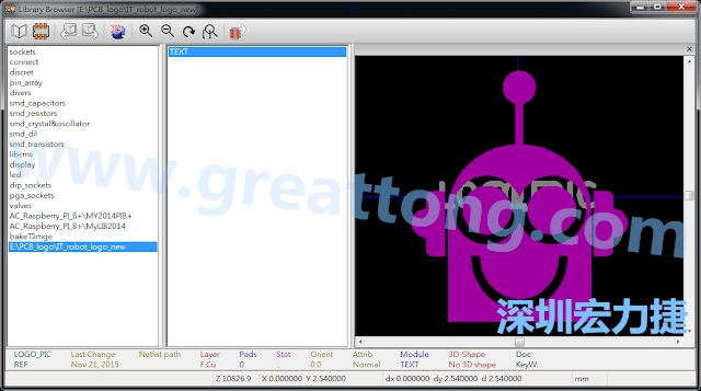 目前这个Library IT_robot_logo_new.mod 只有一个footprint。如何增加更多footprint 到这个library 中呢?