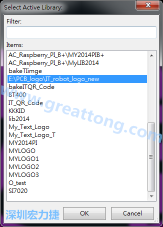若要存到另外一个library 里， 要点选在File->Current library 重新再选择Active Library， 就可以点选 File->Save Module in Acitve library 