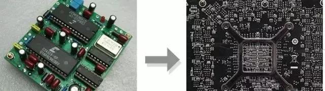 PCBA元器件由大变小，由稀疏到密集的变化趋势
